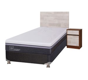 Box spring 1.5 plazas Ortopedic advance + set Legno Cic