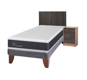 Cama europea 1.5 plazas Ortopedic + set Espresso Cic