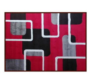 Alfombra 150x200 cm Frize carved D2 rojo Idetex