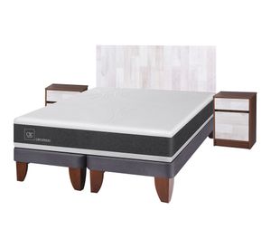 Cama europea 2 plazas Ortopedic base dividida + set Legno Cic