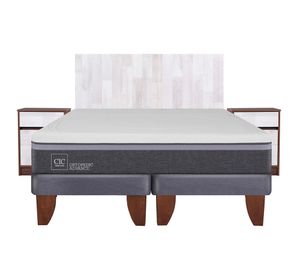 Cama europea 2 plazas Ortopedic advance base dividida + set Legno Cic