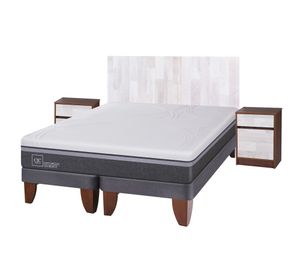 Cama europea 2 plazas Ortopedic advance base dividida + set Legno Cic