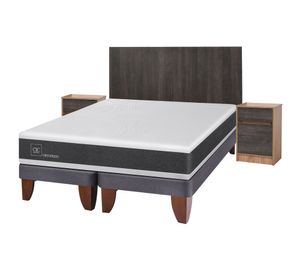 Cama europea king Ortopedic + set Espresso Cic