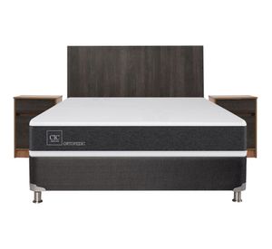 Box spring 2 plazas Ortopedic + set Espresso Cic