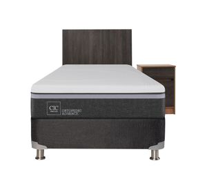 Box spring 1.5 plazas Ortopedic advance + set Espresso Cic