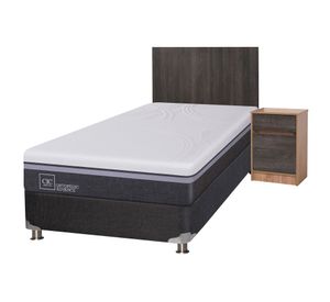 Box spring 1.5 plazas Ortopedic advance + set Espresso Cic
