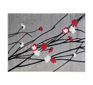 Alfombra 170x230 cm Frize carved rojo Idetex