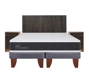 Cama europea 2 plazas Ortopedic base dividida + set Espresso Cic