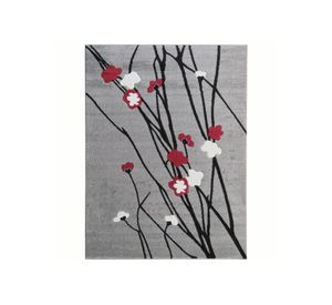 Alfombra 170x230 cm Frize carved rojo Idetex