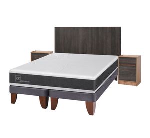 Cama europea 2 plazas Ortopedic base dividida + set Espresso Cic