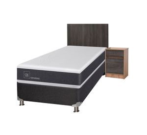 Box spring 1.5 plazas Ortopedic + set Espresso Cic