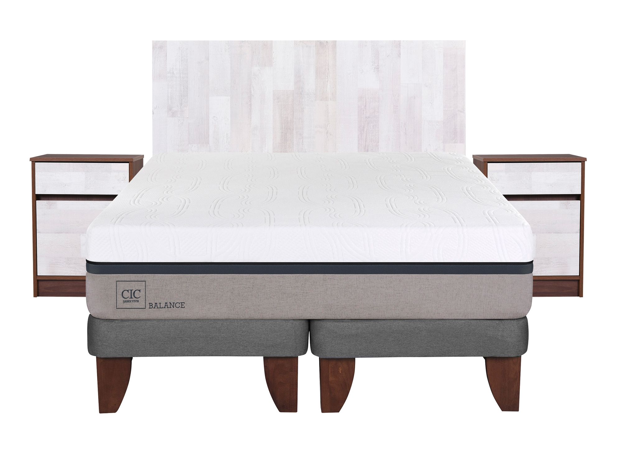 CIC Cama europea king Balance + set Legno Cic