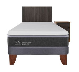 Cama europea 1.5 plazas Ortopedic advance + set Espresso Cic