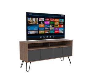 Rack TV 55'' + mesa de centro Vassel miel/plomo TuHome