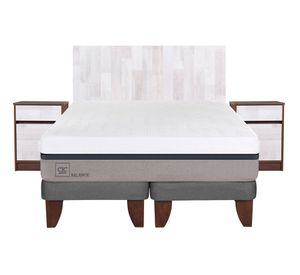 Cama europea 2 plazas Balance base dividida + set Legno Cic
