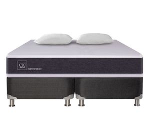 Box spring king Ortopedic B5 + almohadas Cic