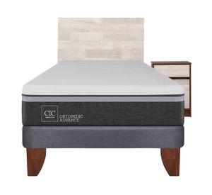 Cama europea 1.5 plazas Ortopedic advance + set Legno Cic
