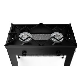 Anafe alto 2 quemadores 6EA185 negro Maigas.