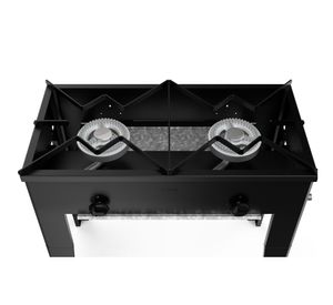 Anafe alto 2 quemadores 6EA185 negro Maigas.