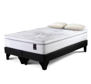 Cama europea súper king Art 4 base dividida patas + almohadas Memory Max Rosen