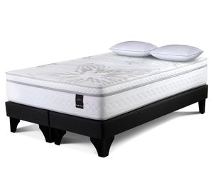 Cama europea king 2 plazas Art 4 base dividida patas + almohada Extra Rosen
