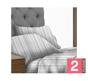 Juego sábanas 2 plazas Nakura gris Illusions