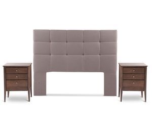 Cama europea 2 plazas Art 4 base dividida patas + set Issey visón + almohadas Rosen