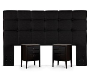 Cama europea king Tempo base dividida patas + set Issey grafito + almohadas Rosen