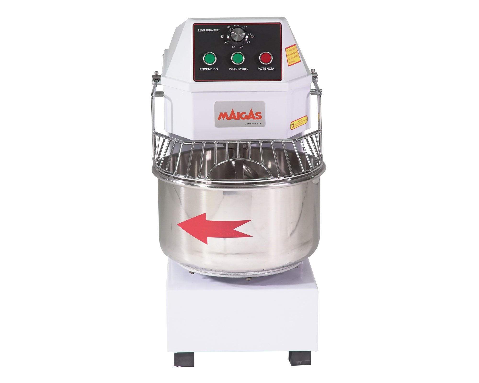 Amasadora industrial monofásica HS20 blanco 8 kg
