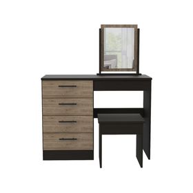Mueble tocador + banca Kaia wengue/miel TuHome