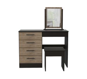 Mueble tocador + banca Kaia wengue/miel TuHome