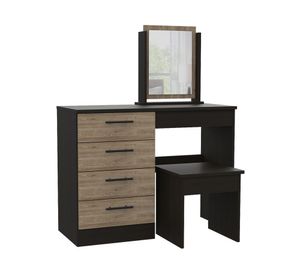 Mueble tocador + banca Kaia wengue/miel TuHome