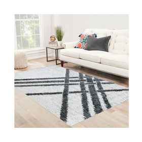 Alfombra 150x200 cm Shaggy Gardenia modernas blanco Idetex