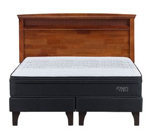 Cama europea 2 plazas Tempo base dividida patas + respaldo Veneto Rosen