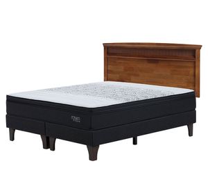 Cama europea 2 plazas Tempo base dividida patas + respaldo Veneto Rosen