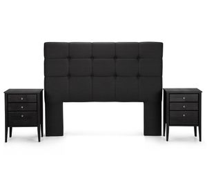 Cama europea 2 plazas Art 4 base dividida patas + set Issey grafito + almohadas Rosen