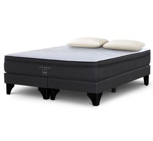 Cama europea súper king Tempo base dividida patas + almohada Memory Max Rosen