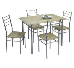 Comedor 4 sillas Barry 76x110x70 cm