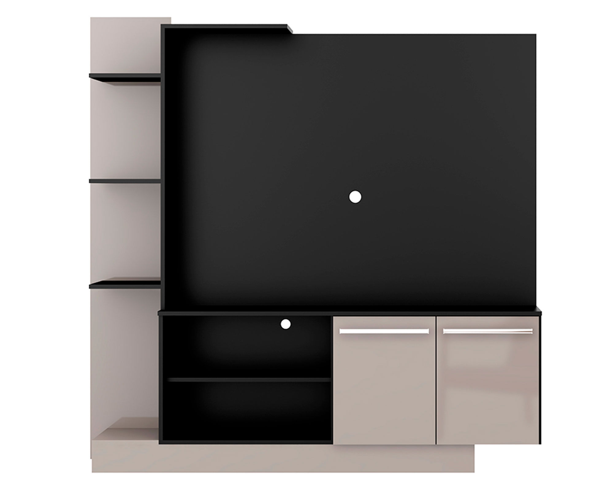 Be Design Rack TV 50'' Verona negro/fume Be Design