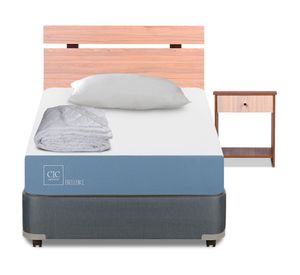 Box americano 1.5 plazas x 190 cm Excellence + set Olmo + almohada + plumón Cic