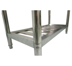 Mesones con parrilla inferior 6EDR3 inox Maigas.