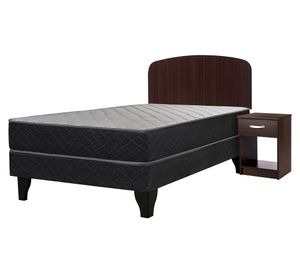 Cama europea 1 plaza x 190 cm Apolo black + set Asturias Celta