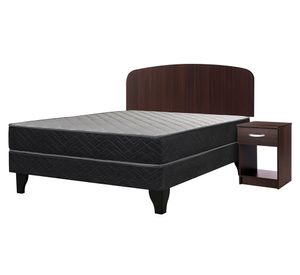 Cama europea full x 190 cm Apolo black + set Asturias Celta