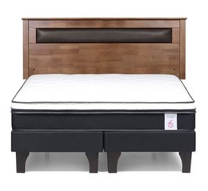 Cama europea 2 plazas New Style 6 + respaldo Ferrara Rosen