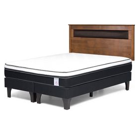 Cama europea 2 plazas New Style 6 + respaldo Ferrara Rosen