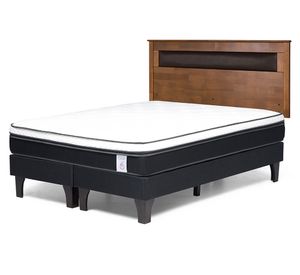 Cama europea 2 plazas New Style 6 + respaldo Ferrara Rosen