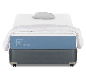 Box americano 1.5 plazas x 190 cm Excellence + almohada + plumón Cic