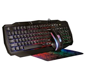 Mouse + teclado + almohadilla gamer CGMR 3 en 1 Nex.