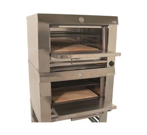 Horno a gas 2 cámaras 6EA153R plateado Maigas