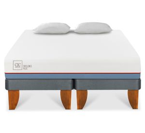 Cama europea 2 plazas Excellence plus base dividida + almohadas Cic